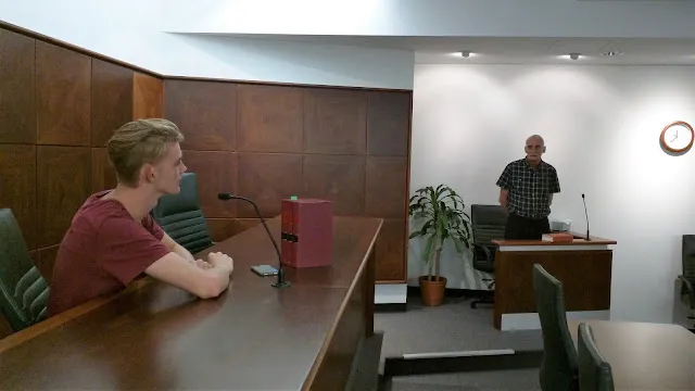 Max Conaghan being a stand-in for a scene with Denis Franklin